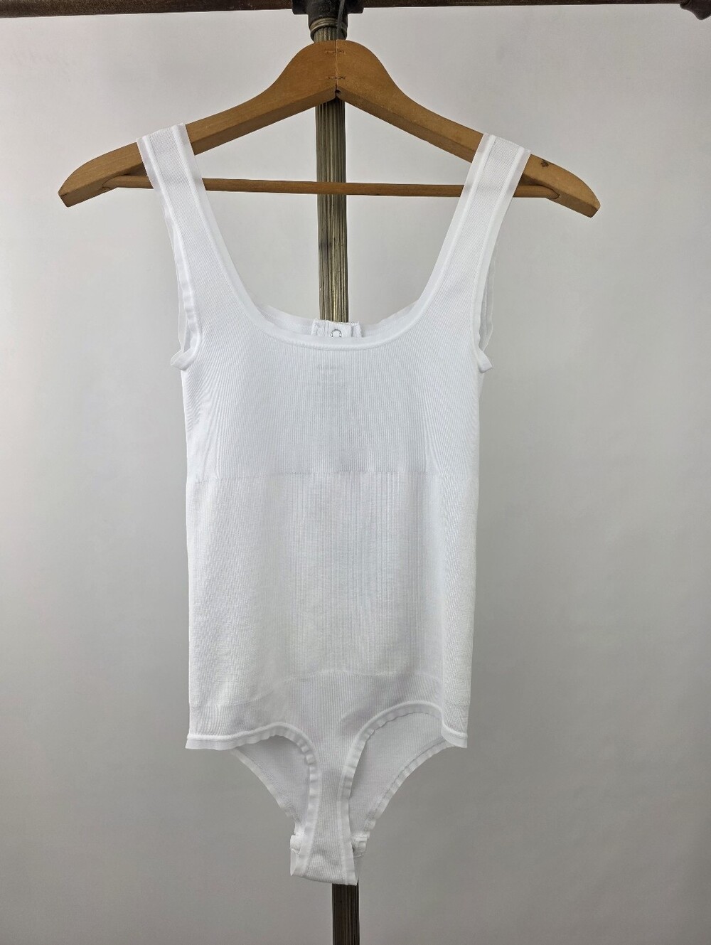 Popilush Women's White Button Front Shapewear Tummy Control Bodysuit Size XS/S - Picture 10 of 11
